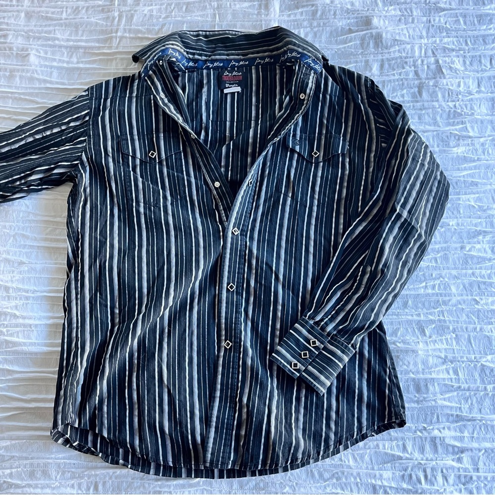 Striped Button-Up Shirt